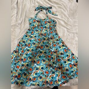 Peacock Print Women’s Dress